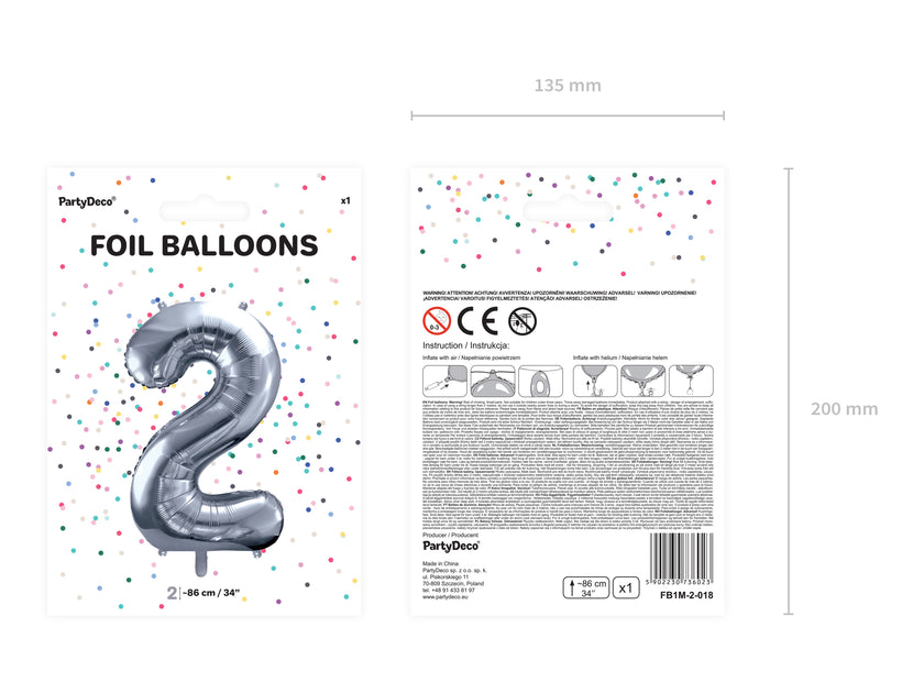 Ballon aluminium chiffre  