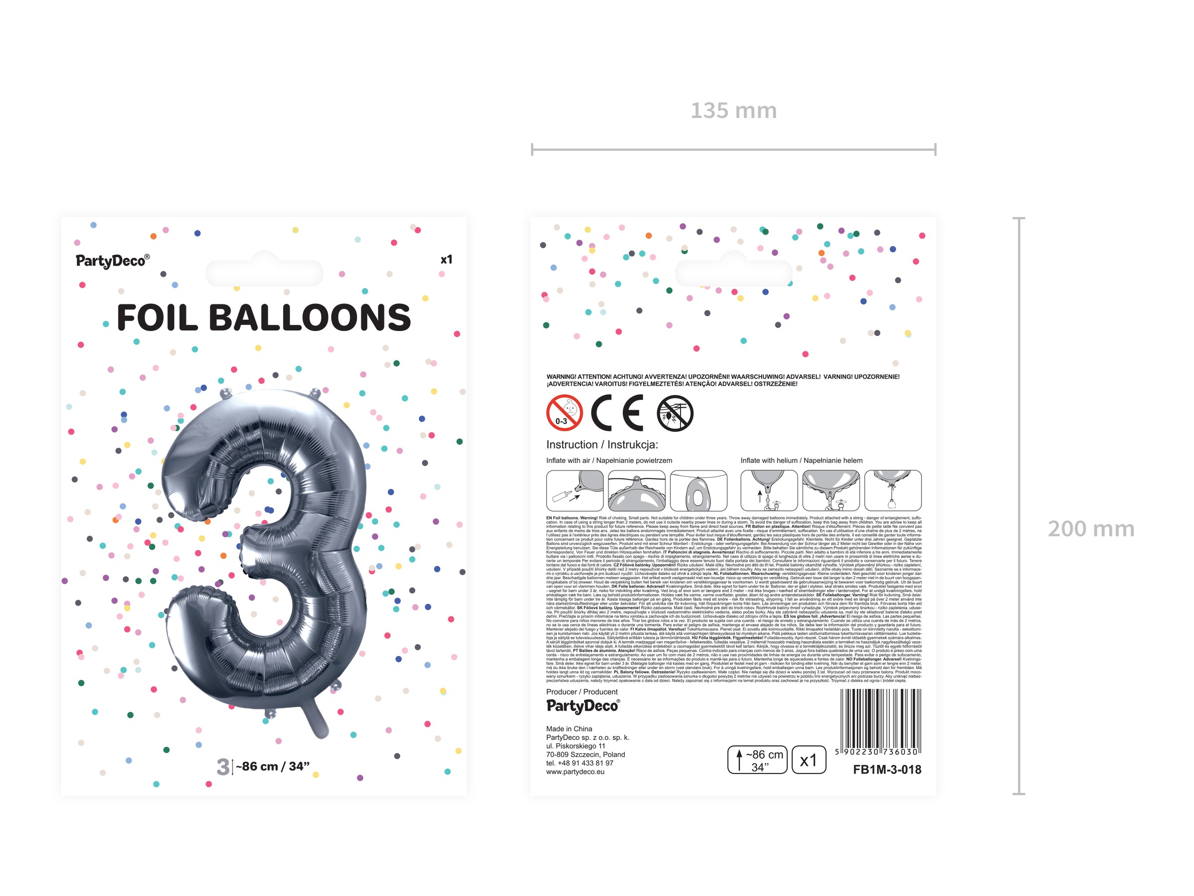 Ballon aluminium chiffre  