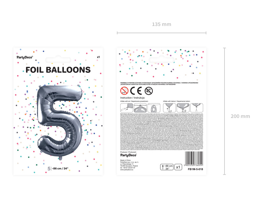 Ballon aluminium chiffre  