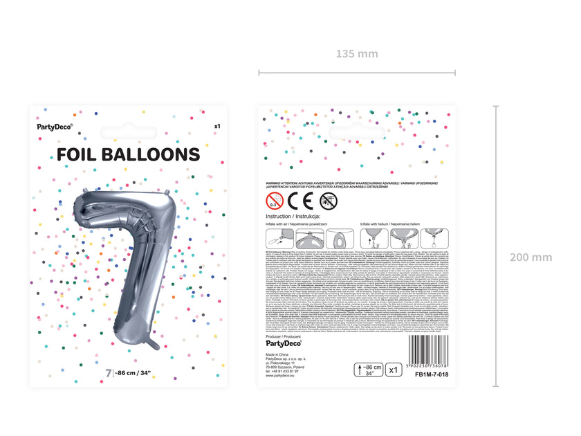 Ballon aluminium chiffre  