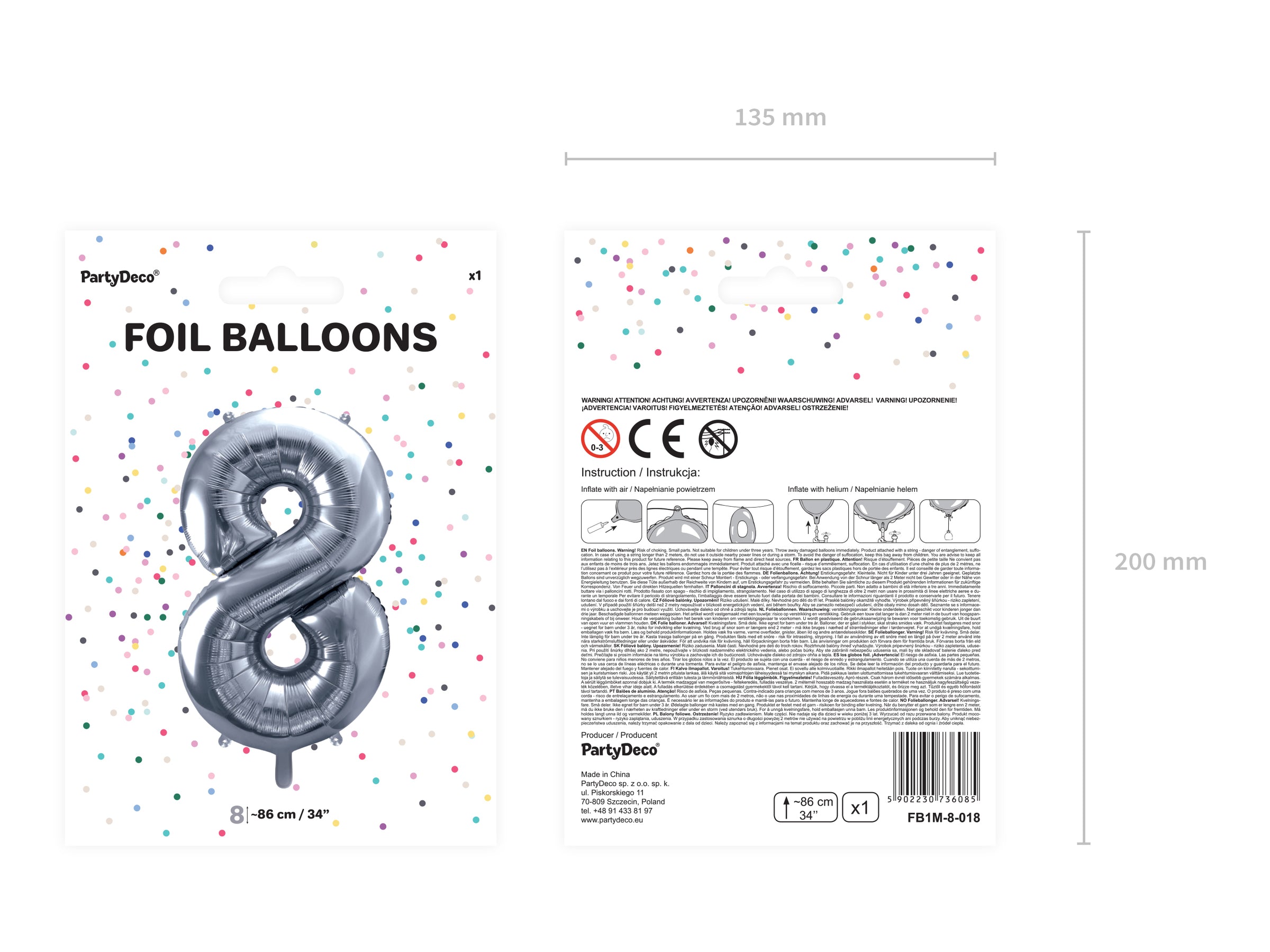 Ballon aluminium chiffre  