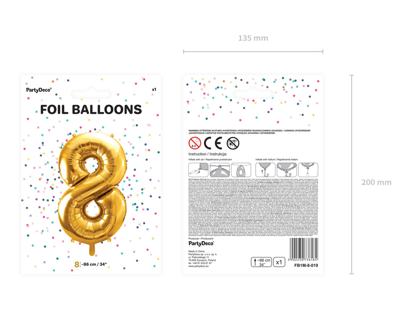 Ballon aluminium chiffre  