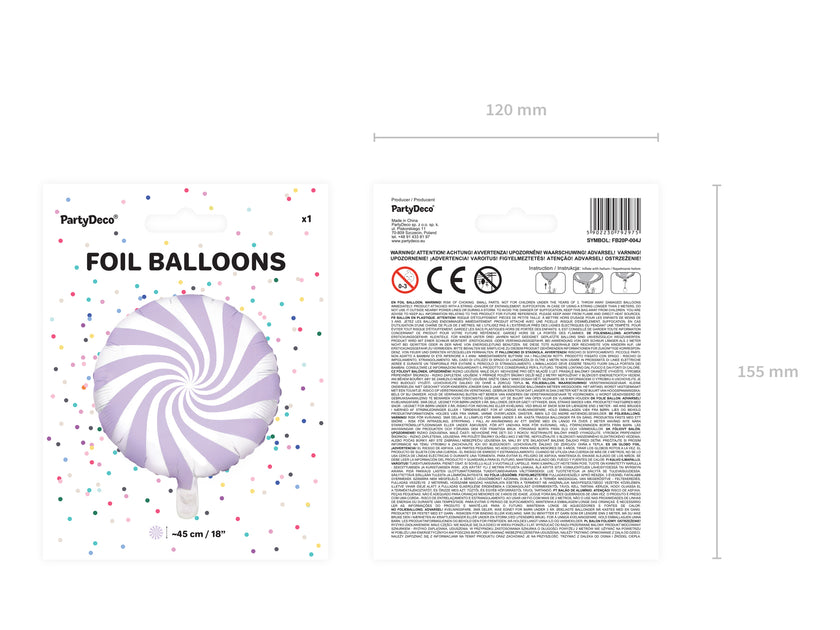 Ballon aluminium en forme de bulle lila