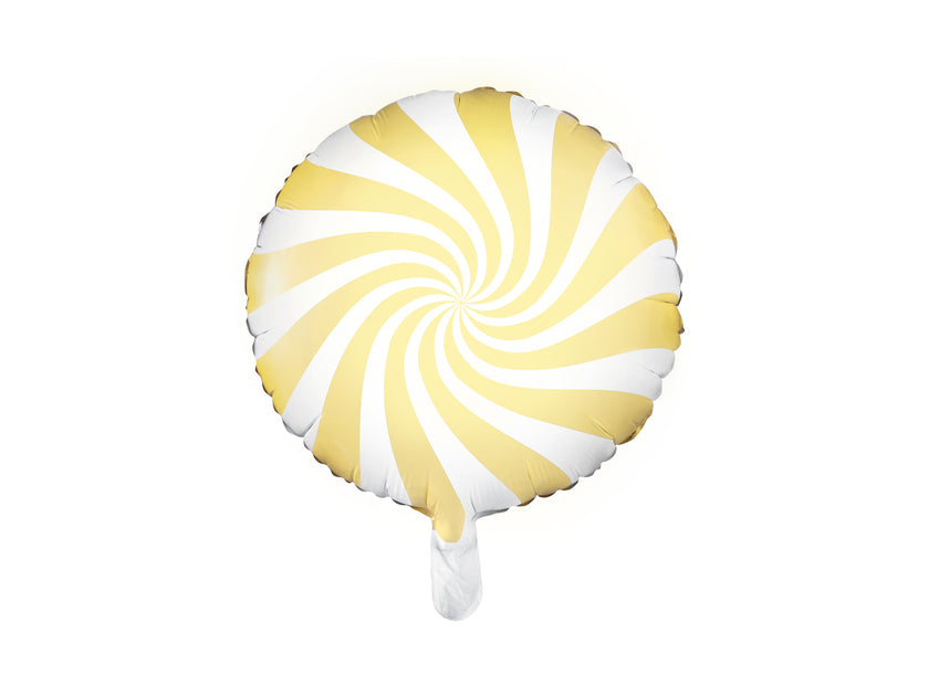 Ballon aluminium en forme de bulle jaune clair