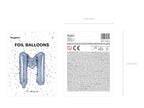 Ballon aluminium lettre M argenté à paillettes