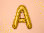 Ballon aluminium lettre A doré