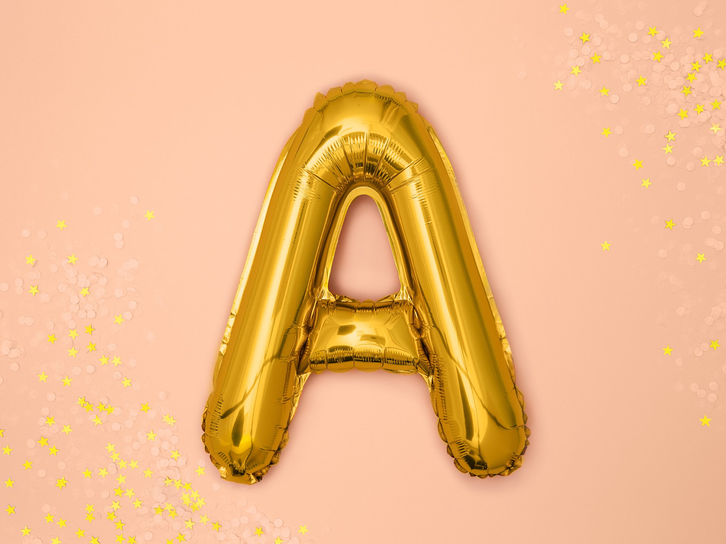 Ballon aluminium lettre A doré