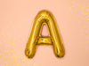 Ballon aluminium lettre A doré