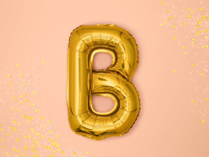 Ballon aluminium lettre B doré (35cm)