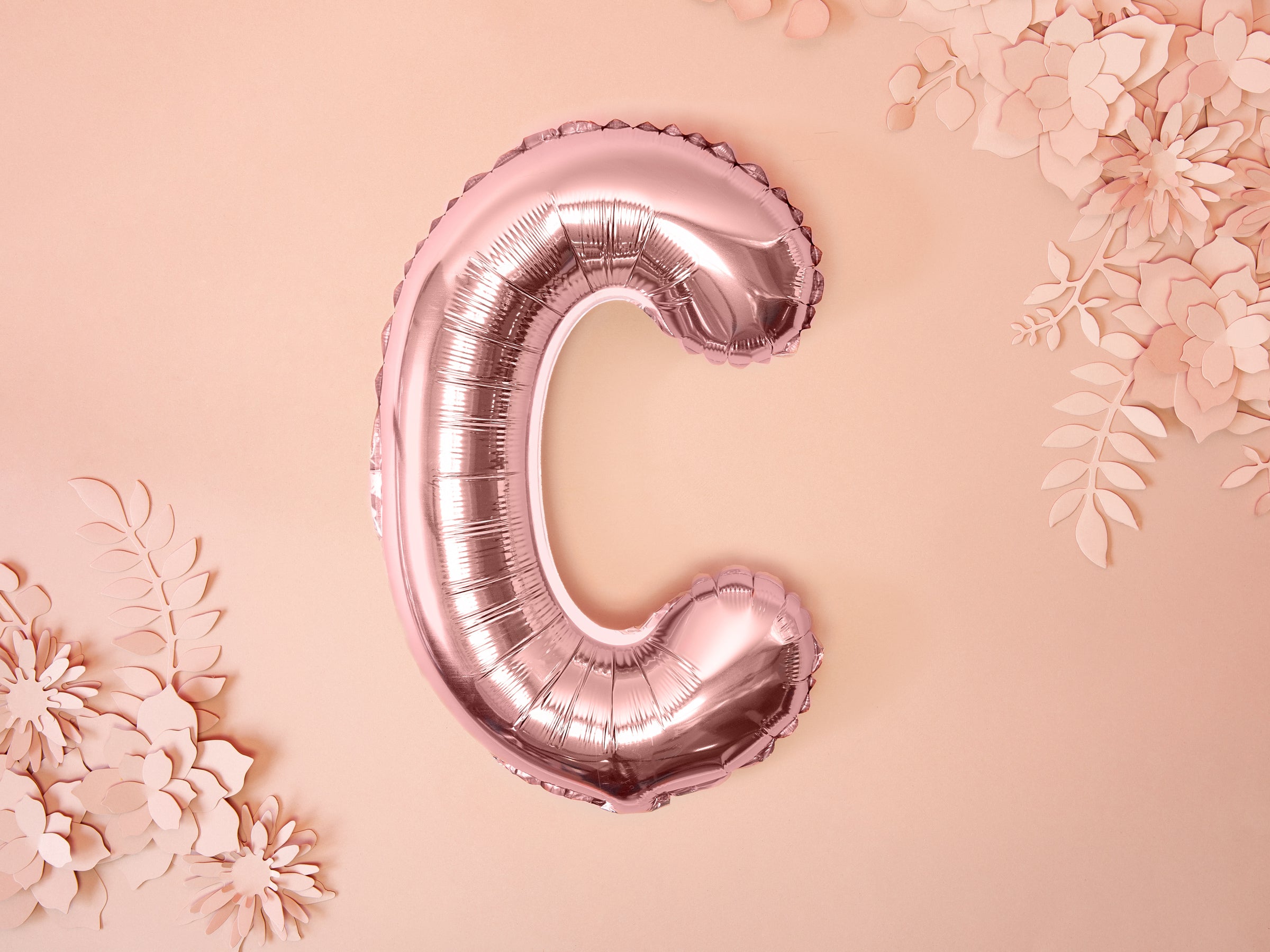 Ballon aluminium lettre C rose gold
