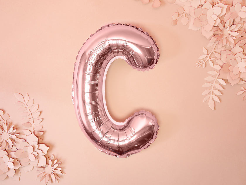 Ballon aluminium lettre C rose gold