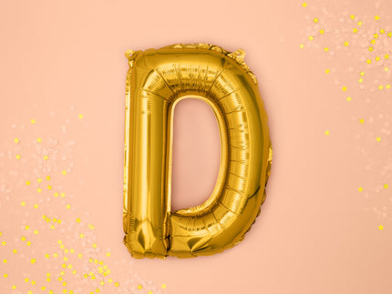 Ballon aluminium lettre D doré