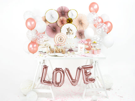 Ballon aluminium lettre E rose gold (35cm)