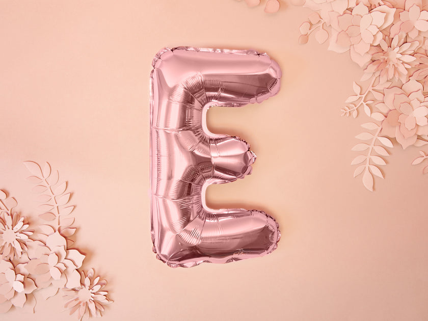 Ballon aluminium lettre E rose gold (35cm)