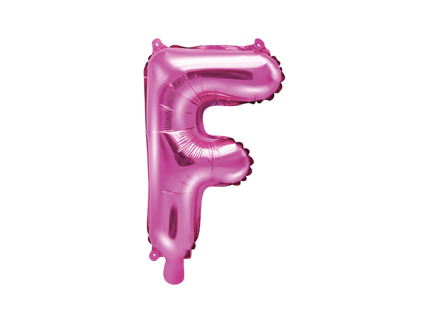 Ballon aluminium lettre F rose foncé (35cm)