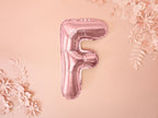 Ballon aluminium lettre F rose gold