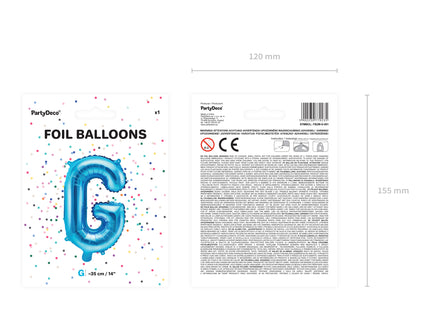 Ballon aluminium lettre G bleu