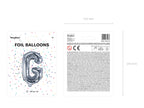 Ballon aluminium lettre G argenté