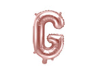 Ballon aluminium lettre G rose gold
