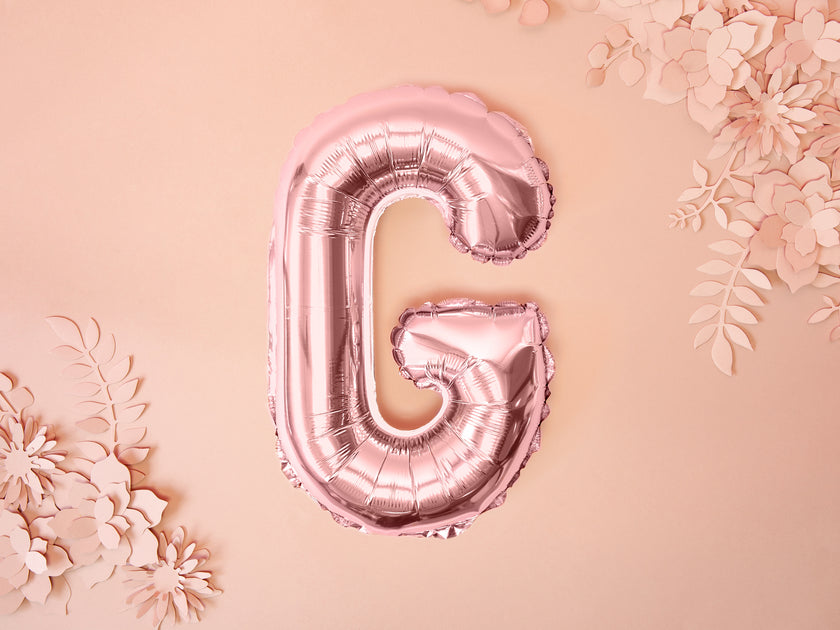 Ballon aluminium lettre G rose gold