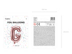 Ballon aluminium lettre G rose gold