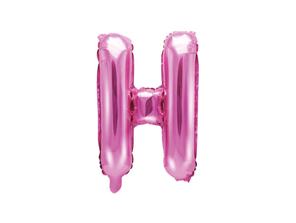 Ballon aluminium lettre H rose foncé