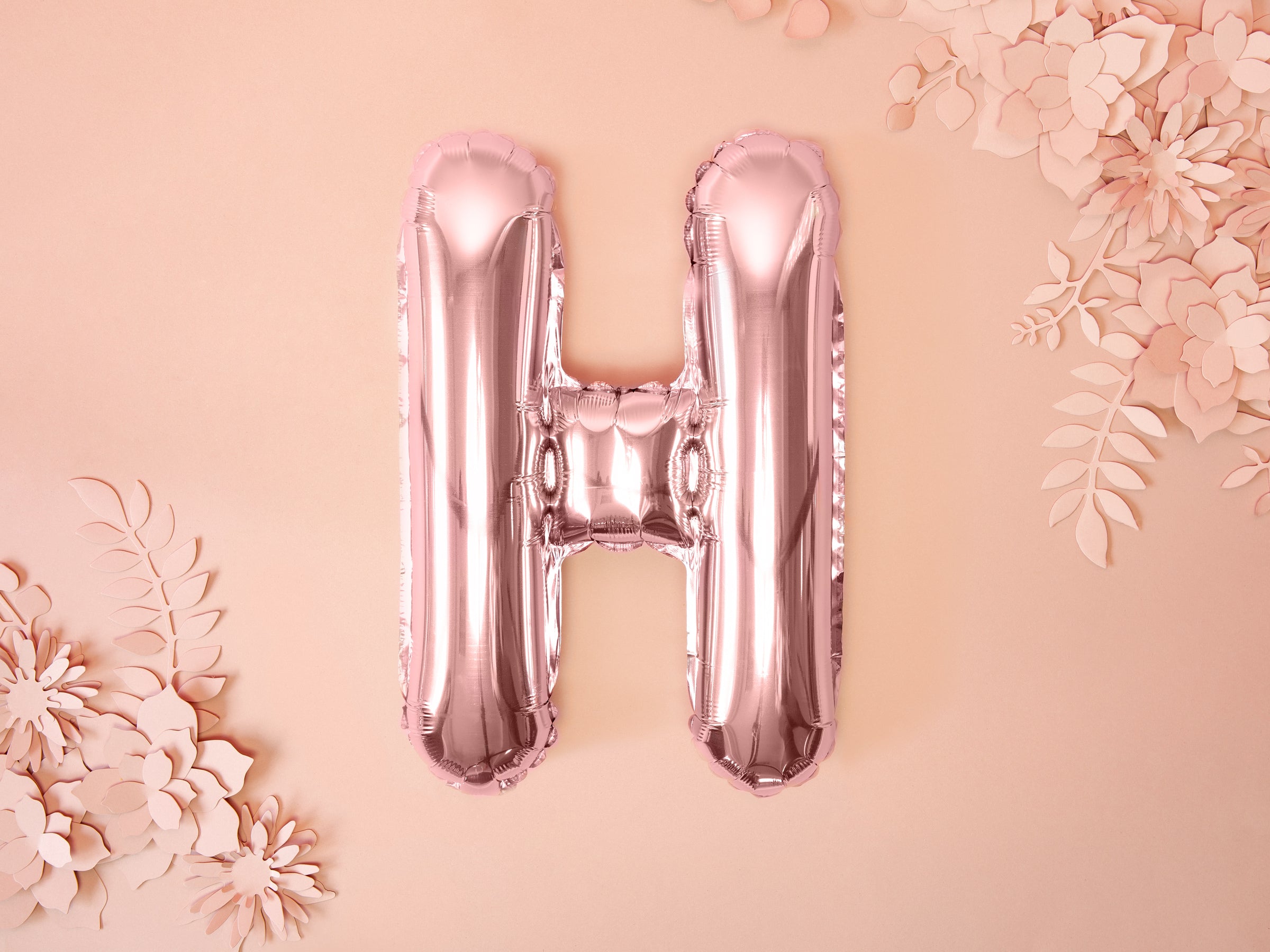 Ballon aluminium lettre H rose gold