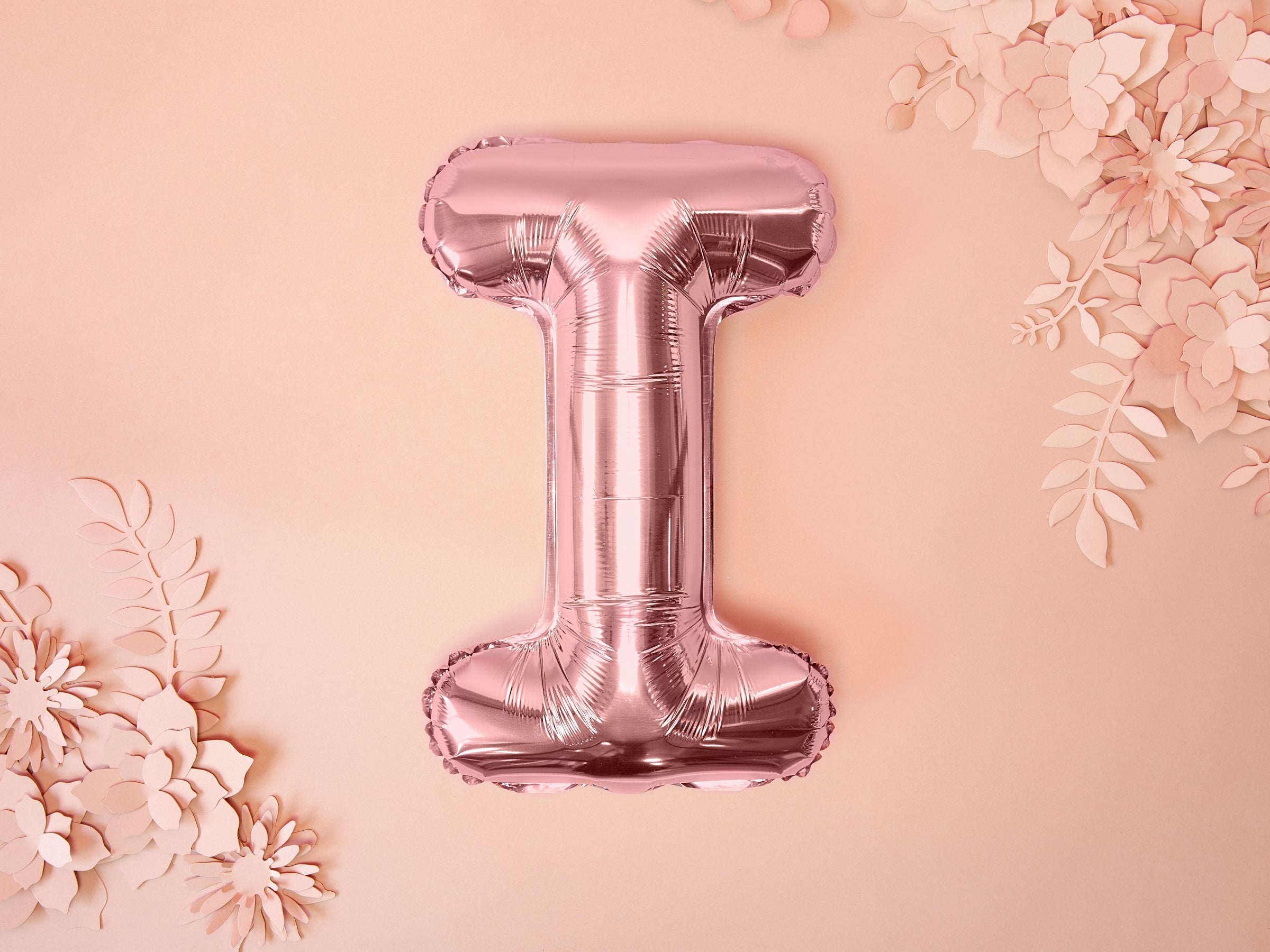 Ballon aluminium lettre I rose gold