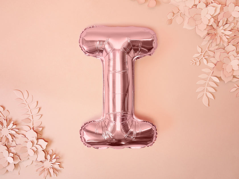 Ballon aluminium lettre I rose gold