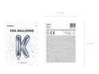Ballon aluminium lettre K argenté
