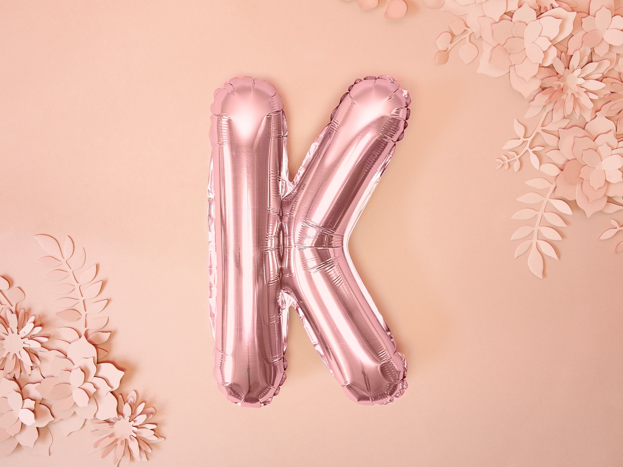Ballon aluminium lettre K rose gold