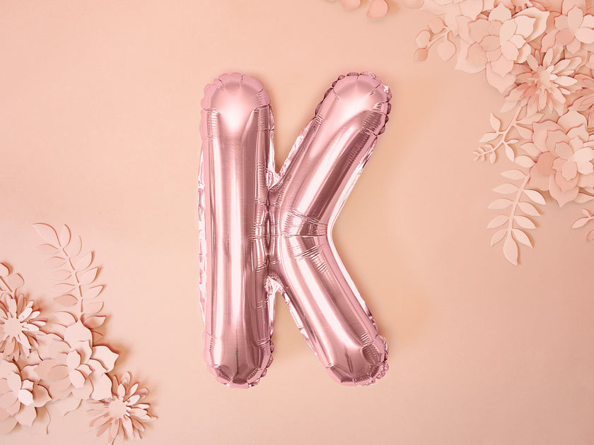Ballon aluminium lettre K rose gold