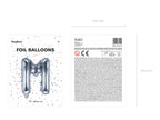 Ballon aluminium lettre M argenté