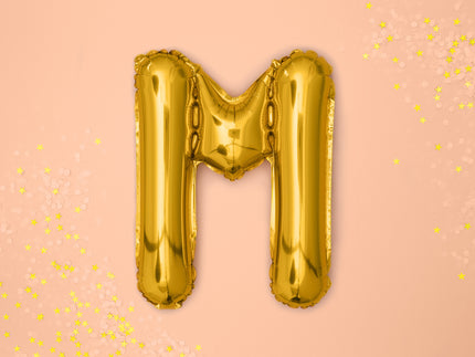 Ballon aluminium lettre M doré