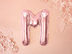 Ballon aluminium lettre M rose gold