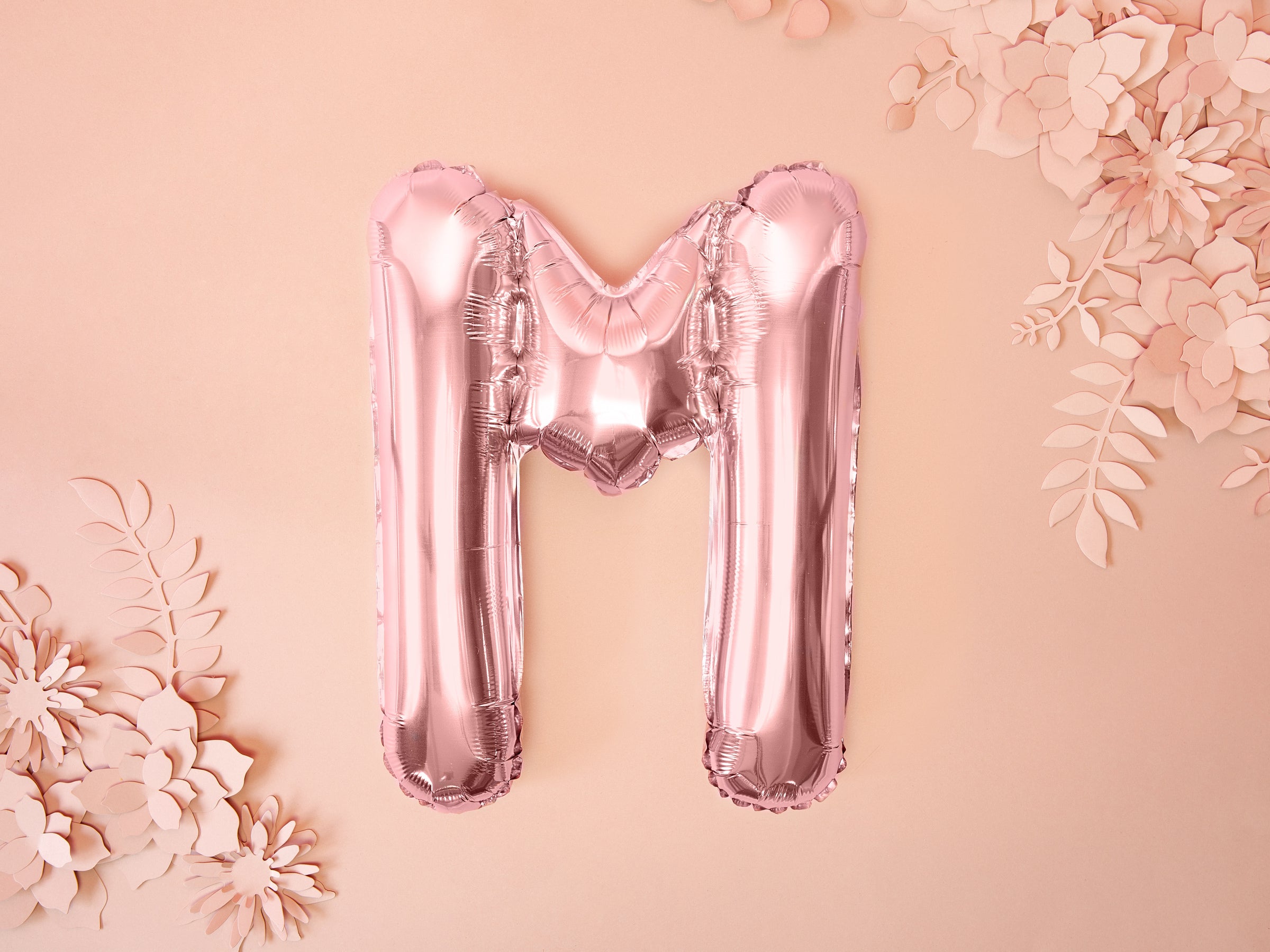 Ballon aluminium lettre M rose gold
