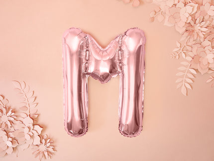 Ballon aluminium lettre M rose gold