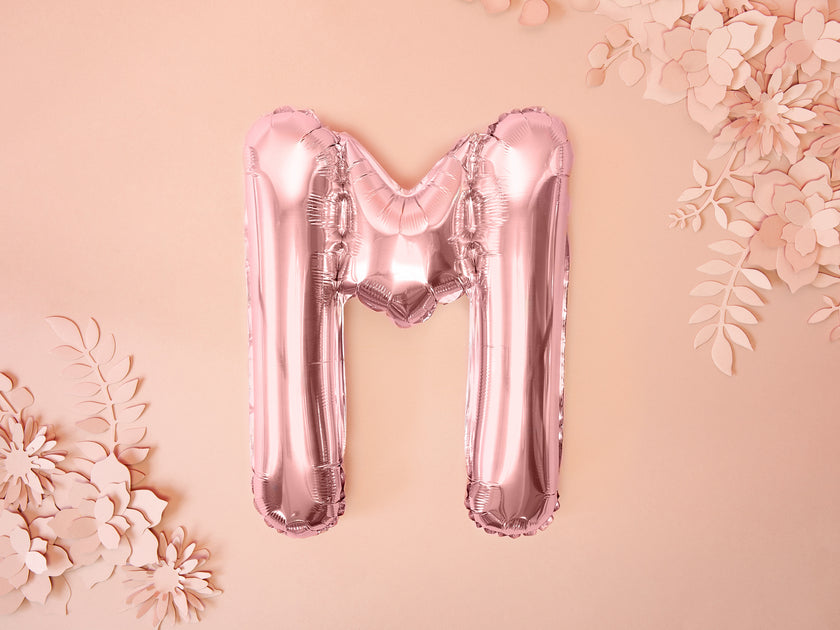 Ballon aluminium lettre M rose gold