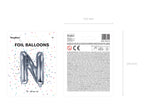 Ballon aluminium lettre N argenté