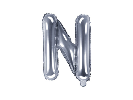 Ballon aluminium lettre N argenté