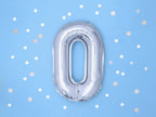 Ballon aluminium lettre O argenté