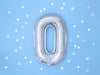 Ballon aluminium lettre O argenté