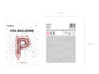 Ballon aluminium lettre P rose gold