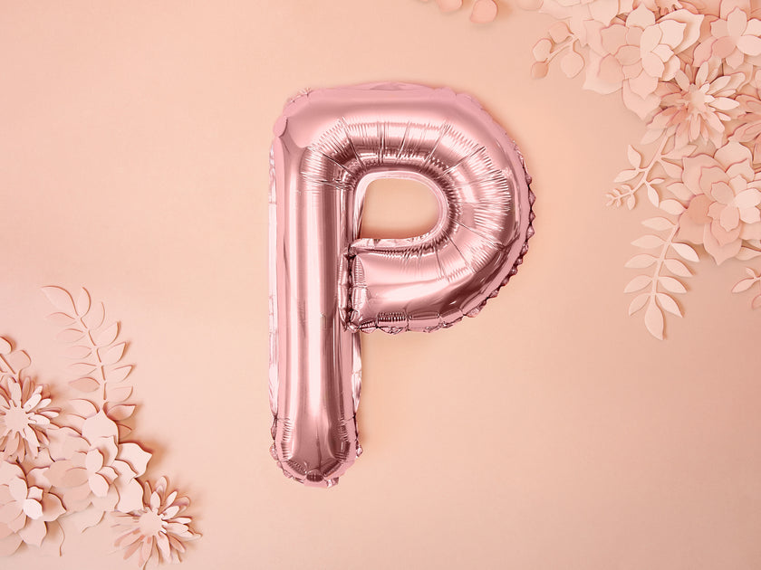 Ballon aluminium lettre P rose gold