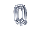 Ballon aluminium lettre Q argenté