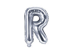Ballon aluminium lettre R argenté