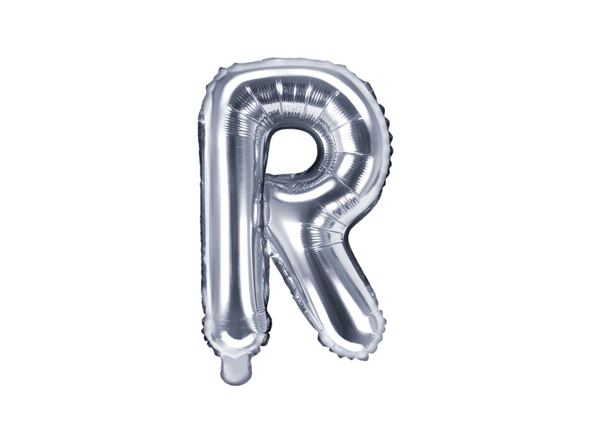 Ballon aluminium lettre R argenté