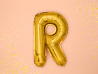 Ballon aluminium lettre R doré