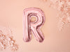 Ballon aluminium lettre R rose gold