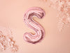 Ballon aluminium lettre S rose gold